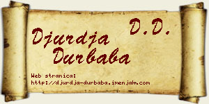 Đurđa Durbaba vizit kartica